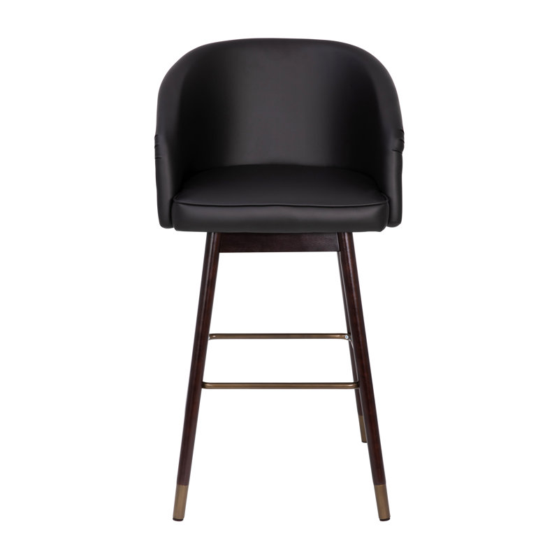 Tabouret de comptoir 26,25 po, Tabouret de bar (siège d'une hauteur de 30 po), Noir