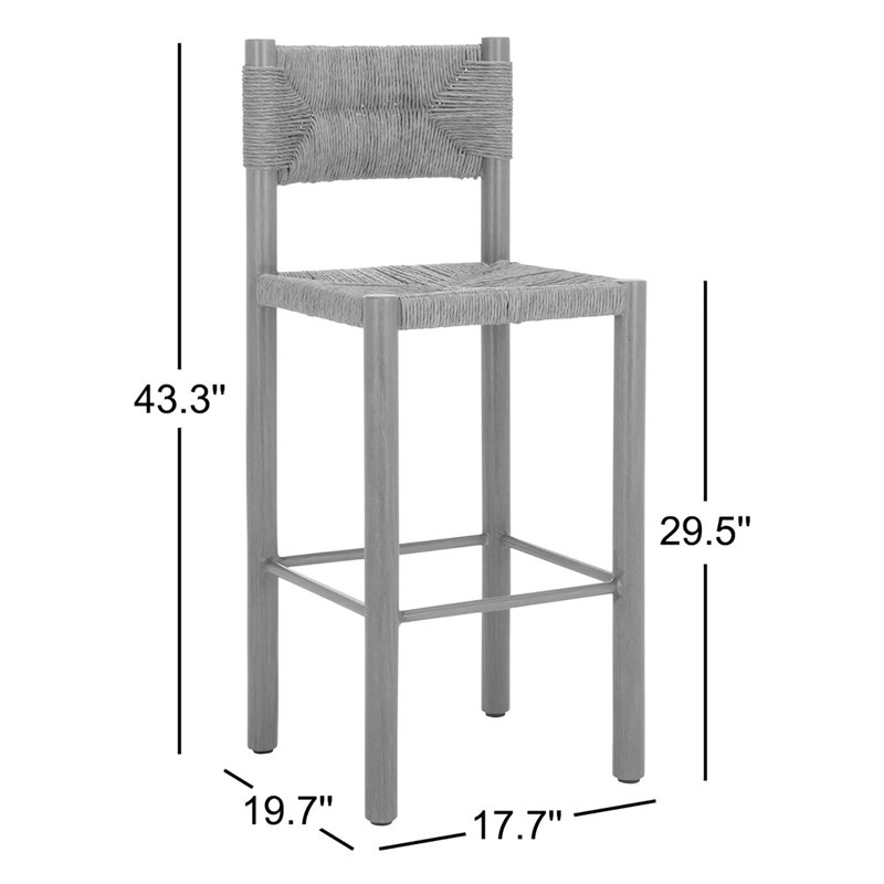 Romona Rattan Weaving Outdoor Barstool, Brown