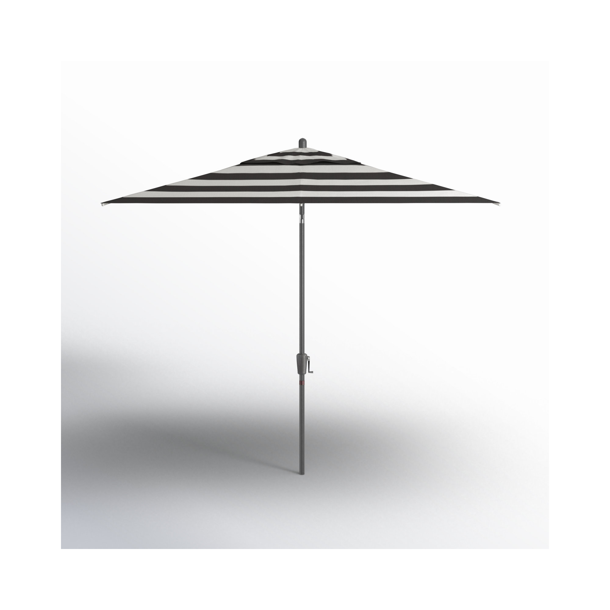 Natalie 103'' Outdoor Umbrella, Black Stripe Sunbrella®, Starring Gray