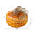 6"D Fall Multi Stripes Glass Pumpkin
