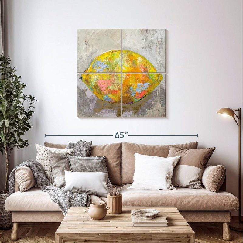 Yarlin Lemon Neutral, 38" H x 38" W