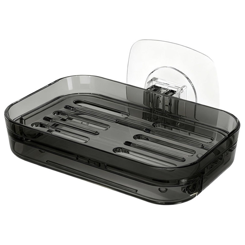 Porte-savon de douche gris transparent
