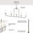 Mack Five-Light Linear Chandelier with Layered Glass Shades-127380274