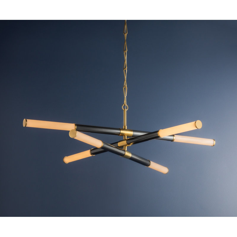 Huntington 6 - Light LED Chandelier, Aged Old Bronze