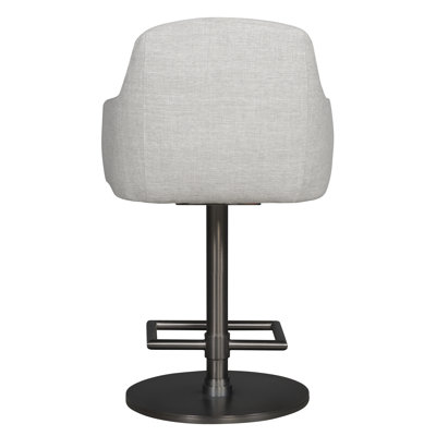 Weldon Swivel Upholstered Stool with Metal Frame