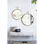 26,4 x 32,3 pouces miroir en métal doré pour le mur - salon, vestibule, bureau, reflet transparent, construction solide 26,4 x 1,8 x 32,3 pouces décorent le design en cristal-736577282-736577285