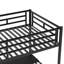 Structure de lit mezzanine en métal avec bureau, aucun sommier nécessaire, simple