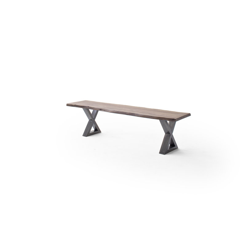 Meza Painted Metal Bench Legs, Grey
