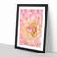 Pink Dahlia Flower Abstract - Single Picture Frame Print on MDF-56862585-56862594