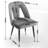 Contemporary Upholstered Dining Chair, Gray Velvet With Nailheads, Gold Tipped Legs, Foam Filled, 2 Chairs Chair Nailheads And Interior, 2, 15.7 In. High-369374340