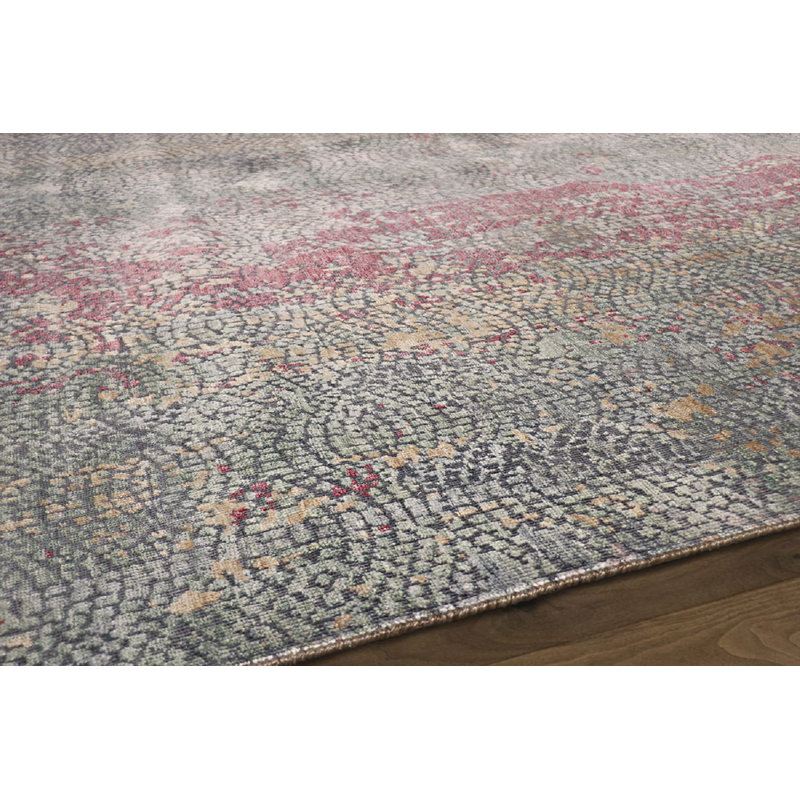 Gemstone Hand Knotted Viscose Abstract Indoor Rug, Rectangle 10'1" x 13'10"