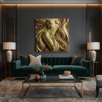 Abstrait art figuratif sur toile brun 52
