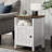 Farmhouse Nairoby Nightstand, End Table, End Tables with Barn Door and Shelf, Modern Bed Side Table Rustic Nightstands Set for Bedroom, Living Room ﻿-253371653-253371659