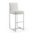 Element Modern Vegan Leather Upholstered Stainless Steel Counter Stool in Pearl White-90542476-99078613