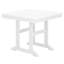 Table de salle à manger d'extérieur en PEHD, table de patio résistante aux intempéries avec structure robuste en blanc-125874274