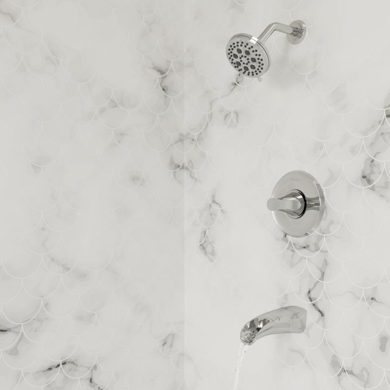 Jaida Tub and Shower Faucet with Rough-in Valve, Polished Chrome