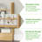 6 Tier Narrow Wooden Bookshelf, Freestanding Slim Storage Rack for Living Room & Bedroom & Study room