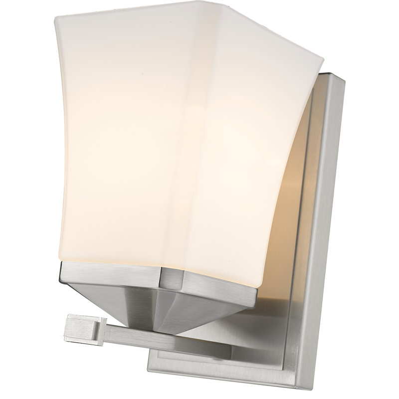Rohrersville Steel Flush Mounted Sconce, Brushed Nickel