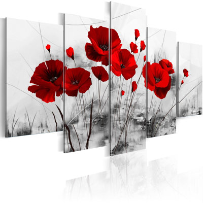 Floral Botanical Style - 5 pièces, impression sur toile tendue