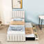 Lit plateforme tapissier avec couchette simple et tiroirs Cuevas Simpkins-219815075-219815072