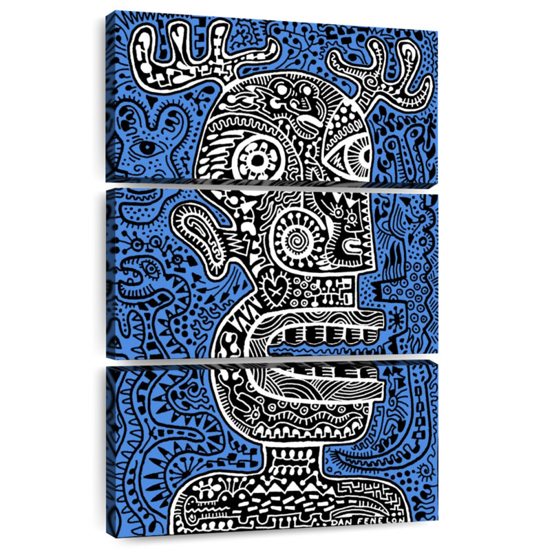 Leisha Tiki Head II Blue