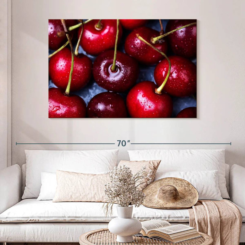 Cerises rouges mûres Yarlin, H 32 po x l 48 po