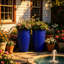 Chic pot de fleurs rond et haut, 23,5 po - Pots de fleurs texturés en nid d'abeilles pour plantes d'intérieur / extérieur-1602805415