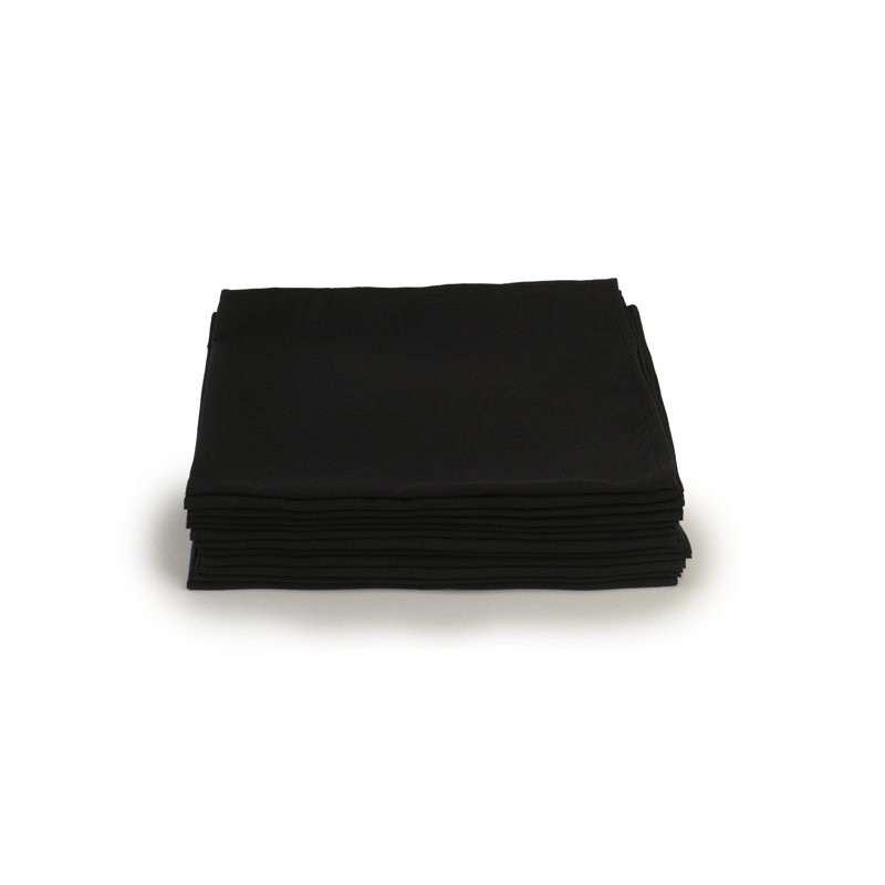 Polyester Square Napkin, Black