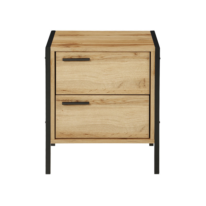 Bremond Block 43.8cm W Metal Bedside Table
