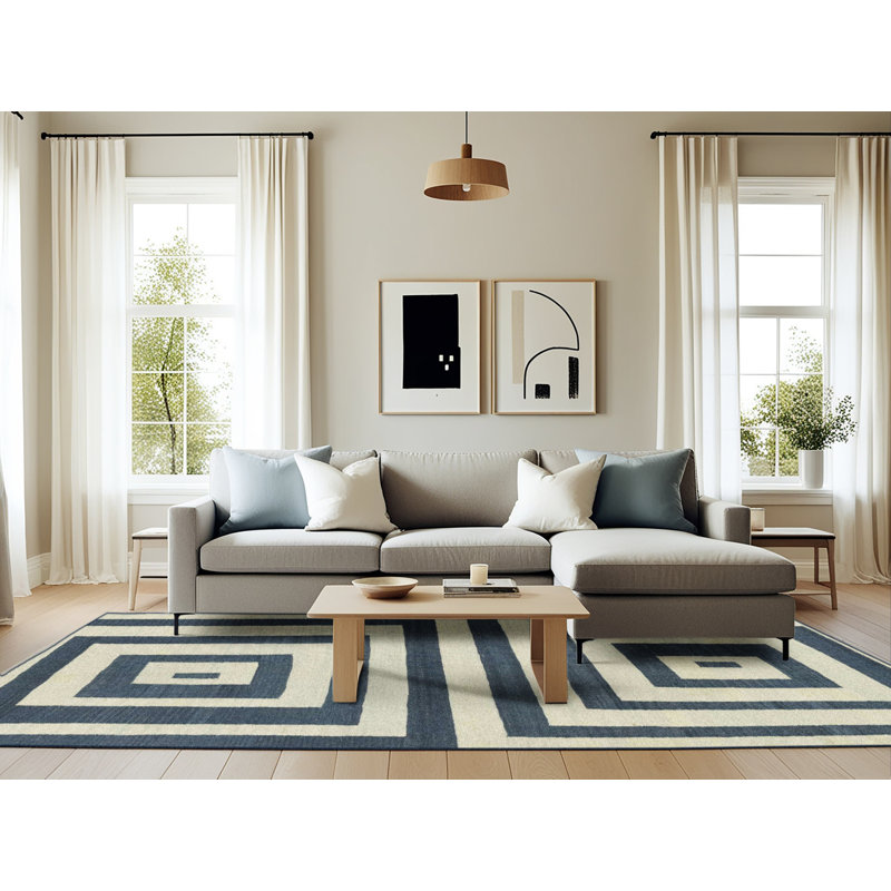 Alienna Abstract Indoor Rug, Rectangle 6' x 9'