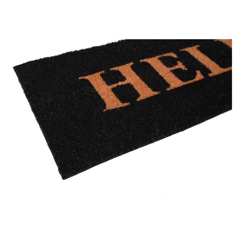 Block Hello Doormat Black/Natural 12" x 24", 12" W x 36" L