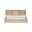 Structure de lit simple avec tablettes latérales, deux tiroirs et port USB intégré-681538381