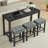 59 Inch Bar Table, Dining Table, Sofa Table With Power Outlet, 3 Upholstered Stools, 4 Piece Bar Table And Chair Set-1744099236-1739199532