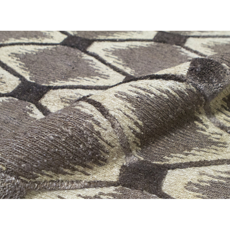 Geometric Area Rug in Brown