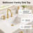 Calonia Snowline Freestanding Double Sink Bathroom Vanity With Engineered Stone Top-536950026