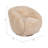 Glam Fabric Accent Chair with Plush Texture, Rounded Silhouette, Sleek Metal Base, and Contemporary Structured Design-1634795729