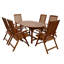 Amerius 6 - Person Wood Patio Dining Set with Oval Table