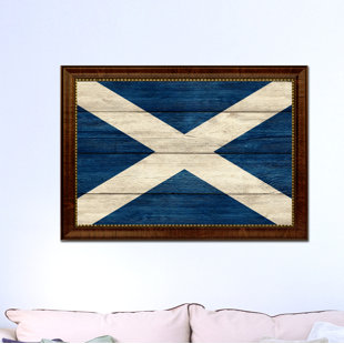 «Écosse Country Flag», peinture sur toile encadrée