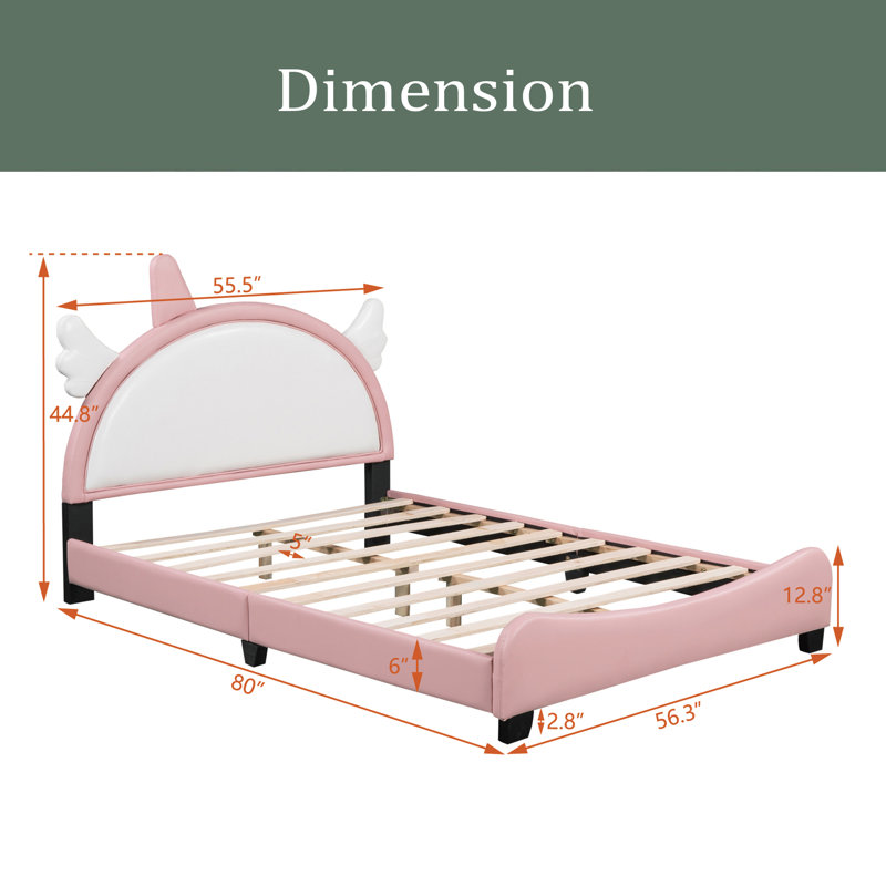 Upholstered Platform Bed, Full / Double