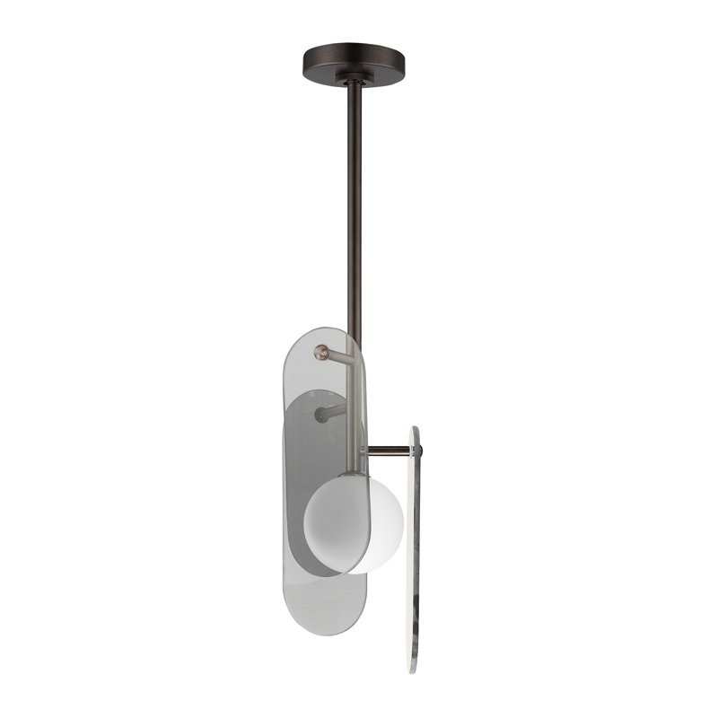 Megalith 1 - Light Pendant, Mirror Smoke, Brushed Bronze
