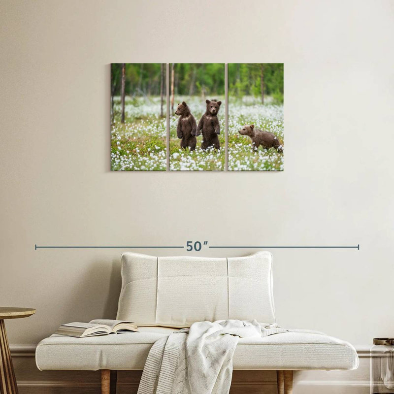 Brown Bear Cubs, 20" H x 33" W