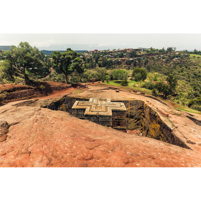 St. George Church In Lalibela Ethiopia by Amhogas - Wrapped Canvas Print, 30cm H x 46cm W x 3.8cm D
