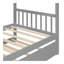 Lit simple en bois avec lit gigogne simple-1731268585