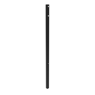 Athens 2-in x 2-in x 6.5-ft Gloss Black Aluminum Flat Top and Bottom Design Corner Post