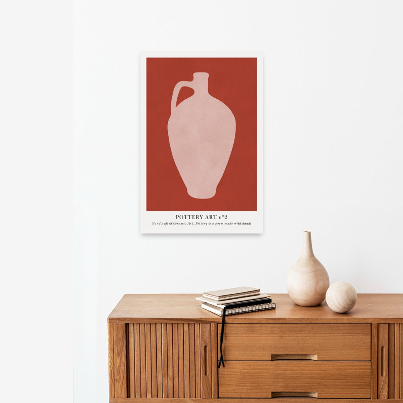 Rustic Pottery Jug Abstract Contemporary Wall Art Print, 60.96cm H x 40.64cm W