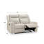 Causeuse inclinable en cuir véritable à accoudoirs carrés 60 po Caelainn-86935713