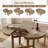 Caselli 6-Piece Versatile Solid Wood Frame Dining Sets-598938755