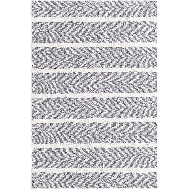 Eiryn Cotton Abstract Indoor Rug, Rectangle 5'3" x 8'