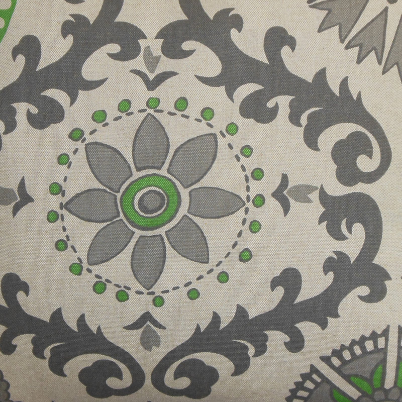 Coussin en coton Kaula, Vert, 22 po x 22 po