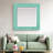 Teal Metallic Shagreen Leather Framed Beveled Mirror-807176810